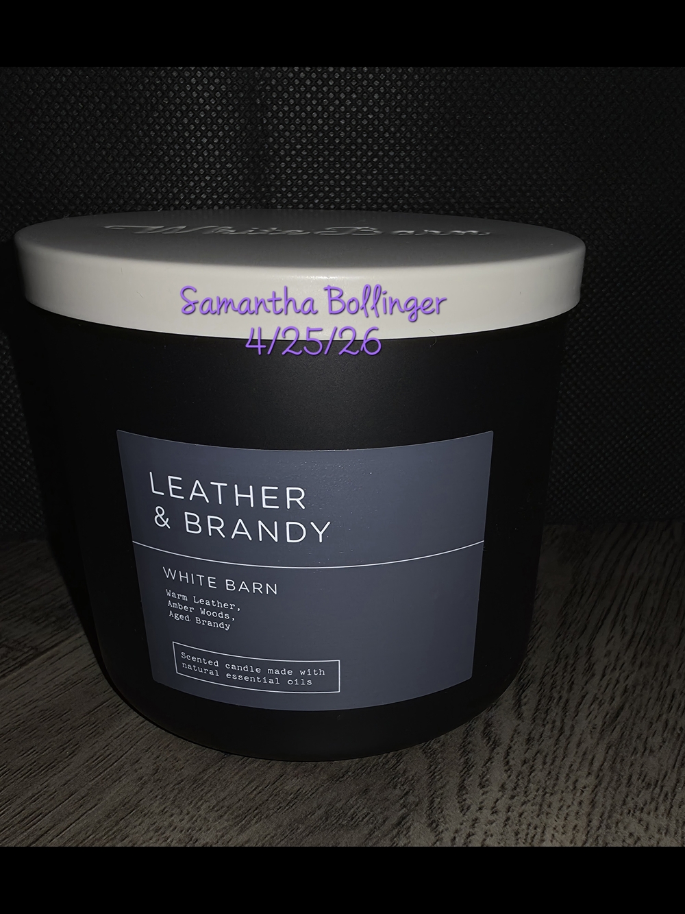 White Barn Leather & Brandy 3-Wick Candle